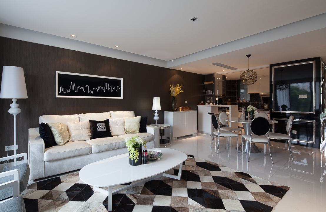 榆林圣景良苑123平米混搭装修风格设计效果图