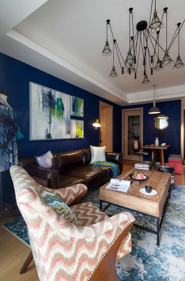 烟台振华国际广场小区150平混搭装修风格设计效果图