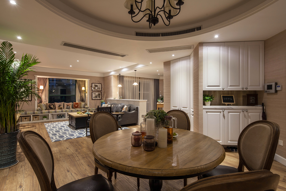 新乡星湖花园113平米混搭装修风格设计效果图