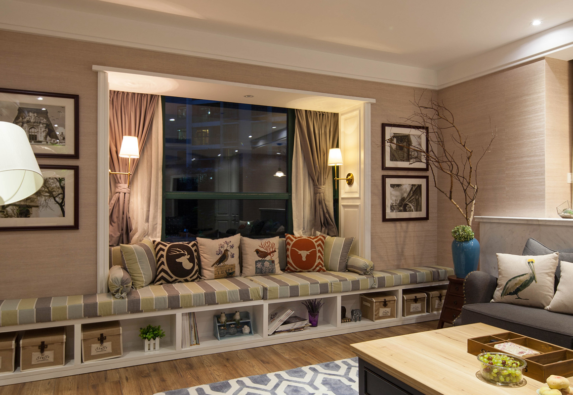 新乡星湖花园113平米混搭装修风格设计效果图