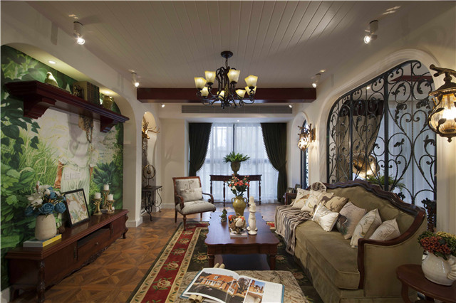 秦皇岛宏扬铂郡120平美式装修效果图