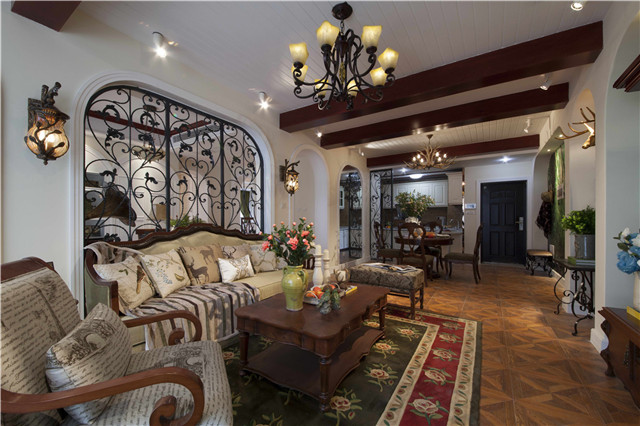 秦皇岛宏扬铂郡120平美式装修效果图