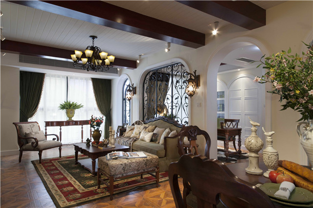 秦皇岛宏扬铂郡120平美式装修效果图