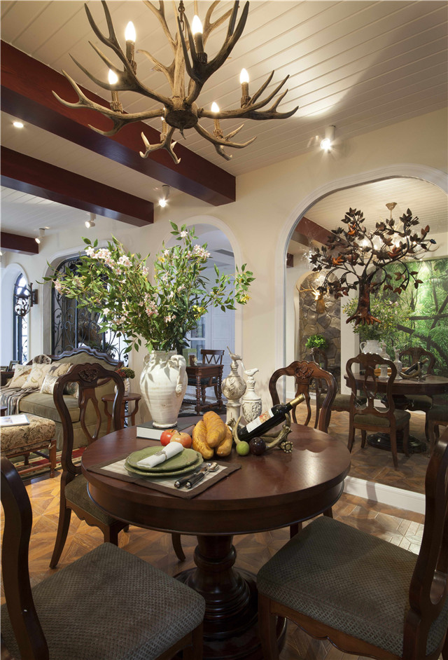 秦皇岛宏扬铂郡120平美式装修效果图