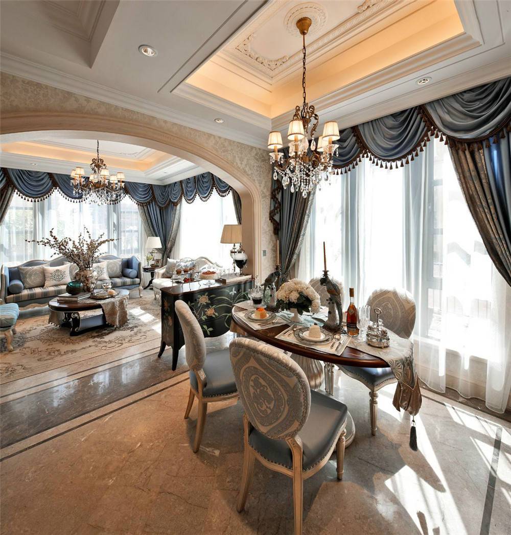 洛阳亚威金地苑100平法式装修效果图