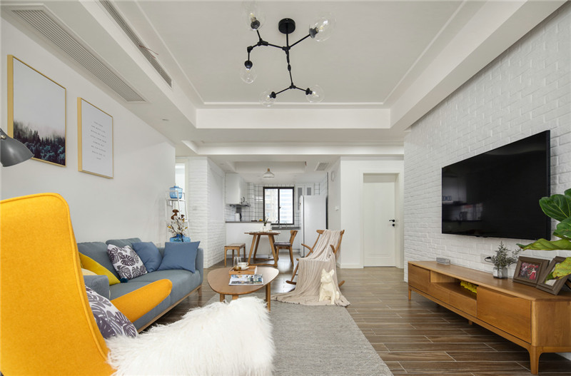 北海蓝色海岸国际家园54平米北欧风格设计装修效果图