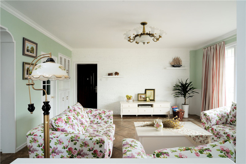 116平米田园风格设计装修效果图