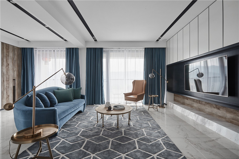 86平米轻奢风格设计装修效果图