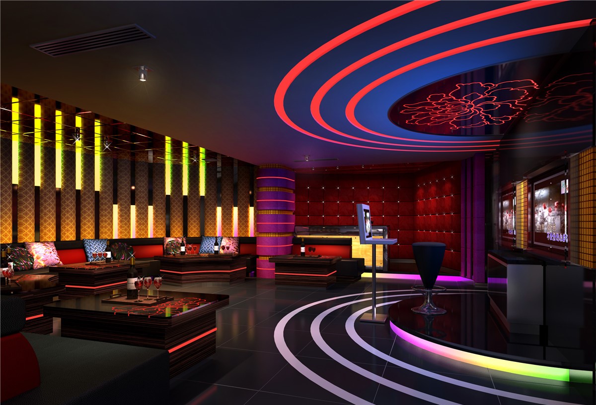 嘉兴现代风格设计酒吧会所装修效果图