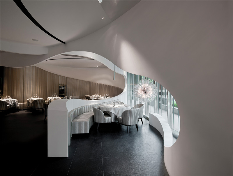 上海现代风格西餐厅设计装修效果图