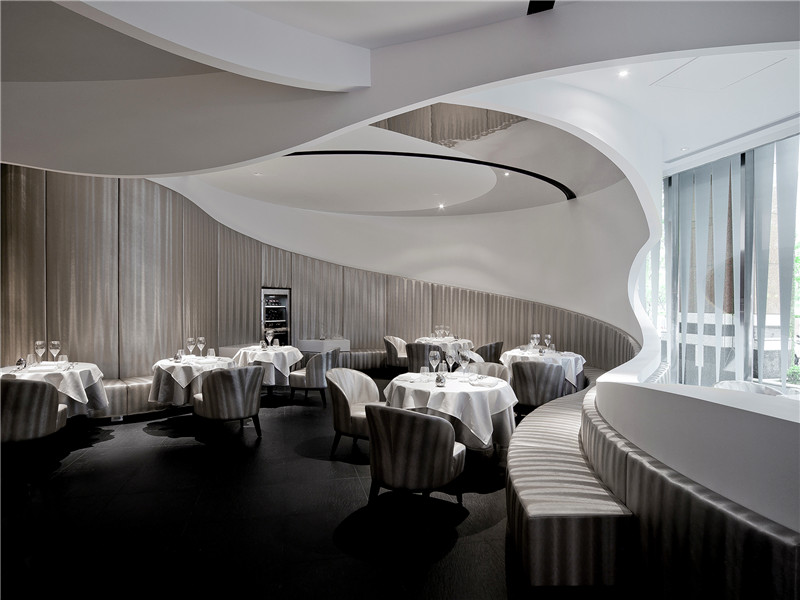 上海现代风格西餐厅设计装修效果图