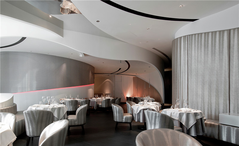 上海现代风格西餐厅设计装修效果图