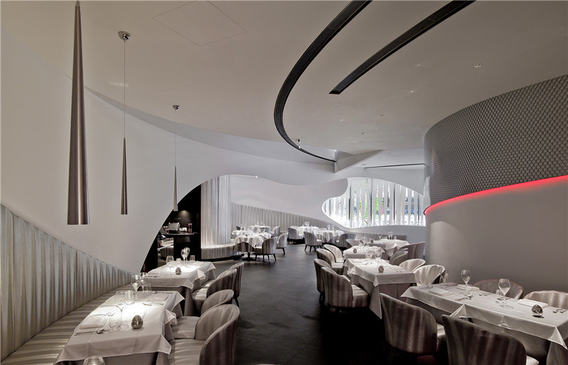 上海现代风格西餐厅设计装修效果图