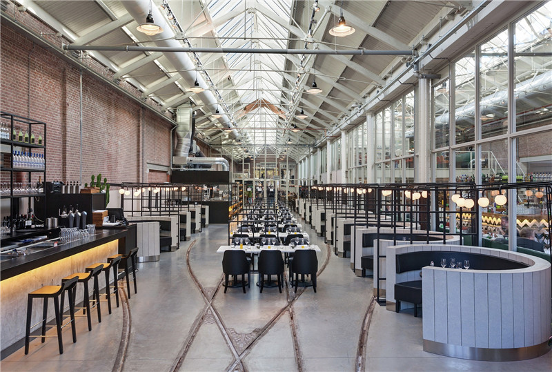 上海现代风格西餐厅设计装修效果图