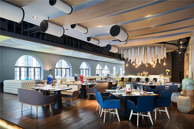 湖州现代风格西餐厅设计装修效果图