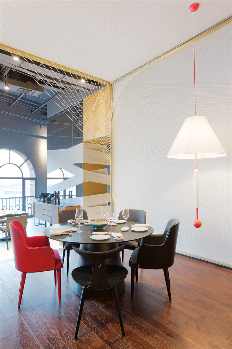 湖州现代风格西餐厅设计装修效果图