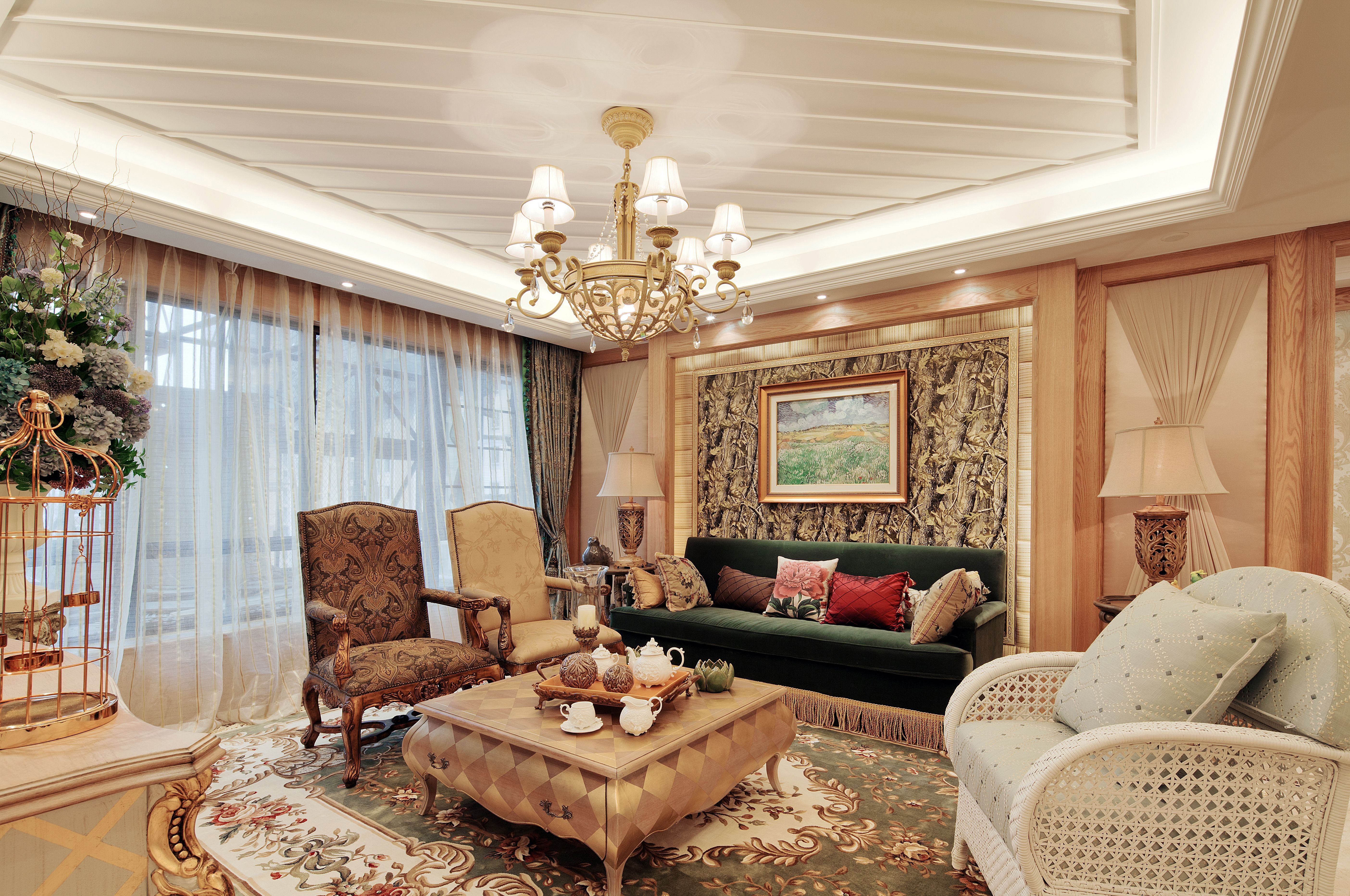 德阳浅水湾120平米欧式装修设计效果图