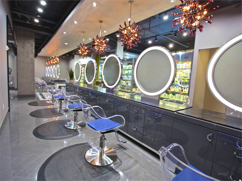 惠州现代风格美容美发店设计装修效果图