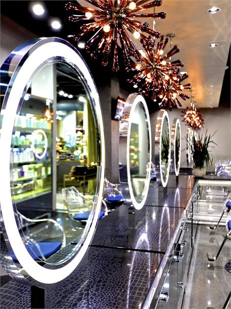 惠州现代风格美容美发店设计装修效果图