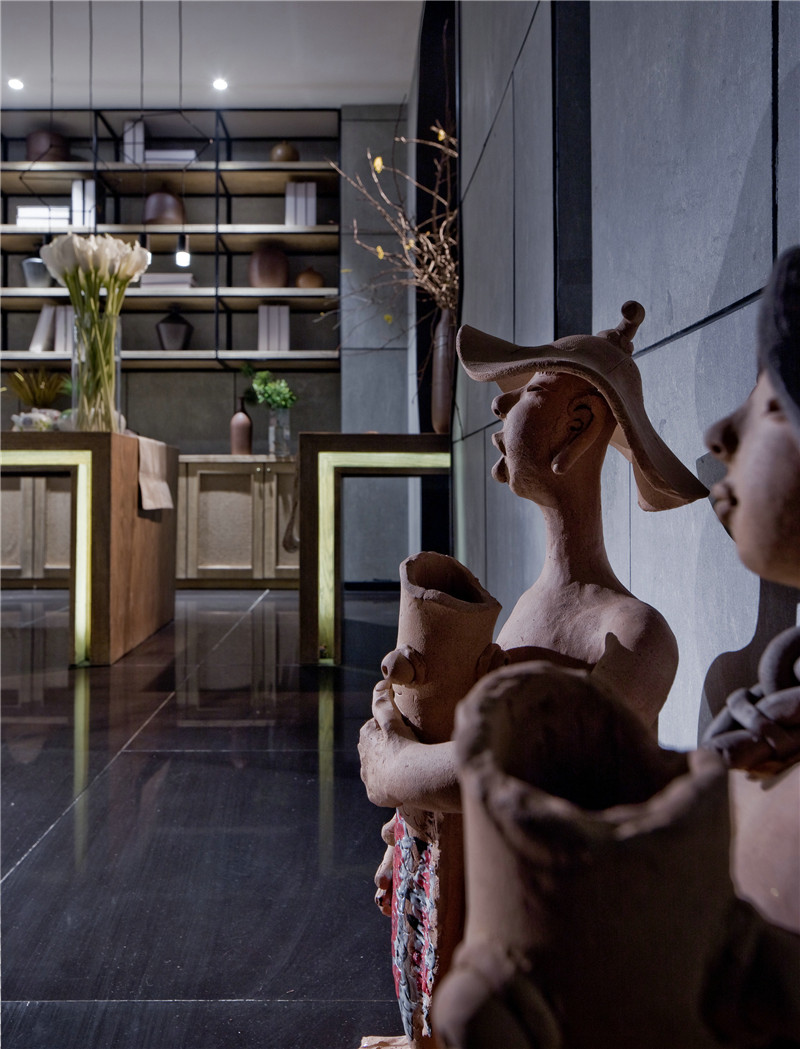 大连新中式风格设计茶楼会所装修效果图