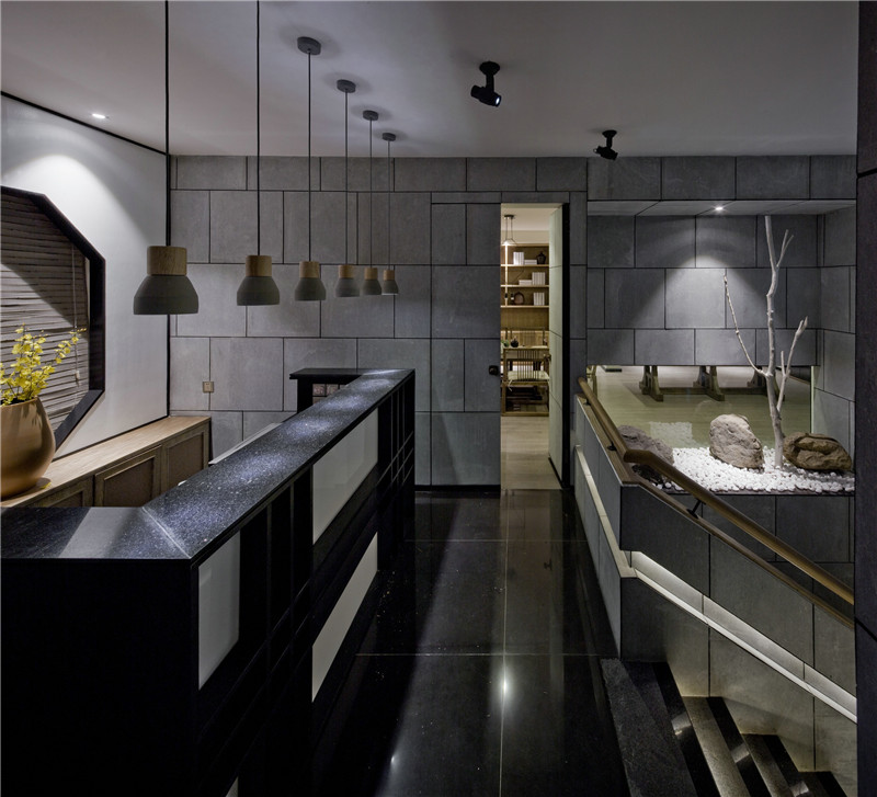 大连新中式风格设计茶楼会所装修效果图