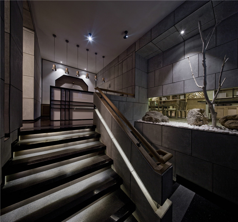 大连新中式风格设计茶楼会所装修效果图