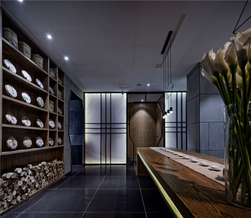 大连新中式风格设计茶楼会所装修效果图