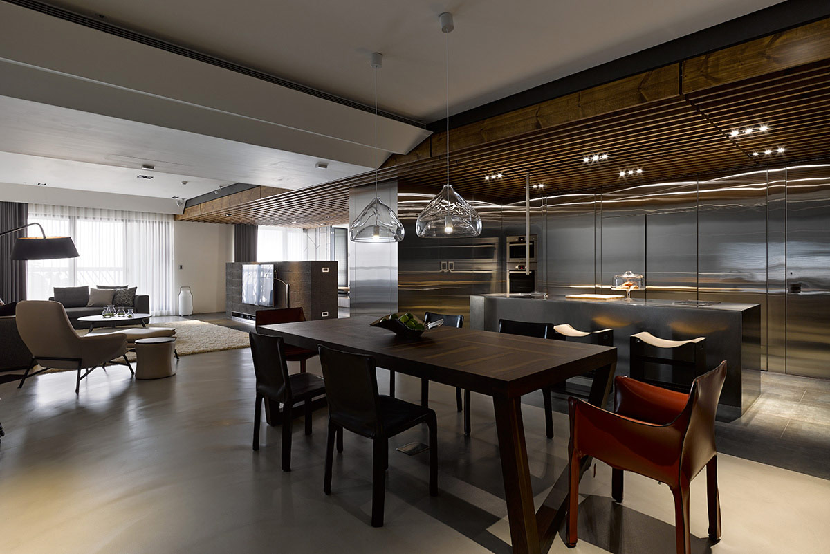 沈阳华锐塔湾欣城112平工业风装修设计效果图