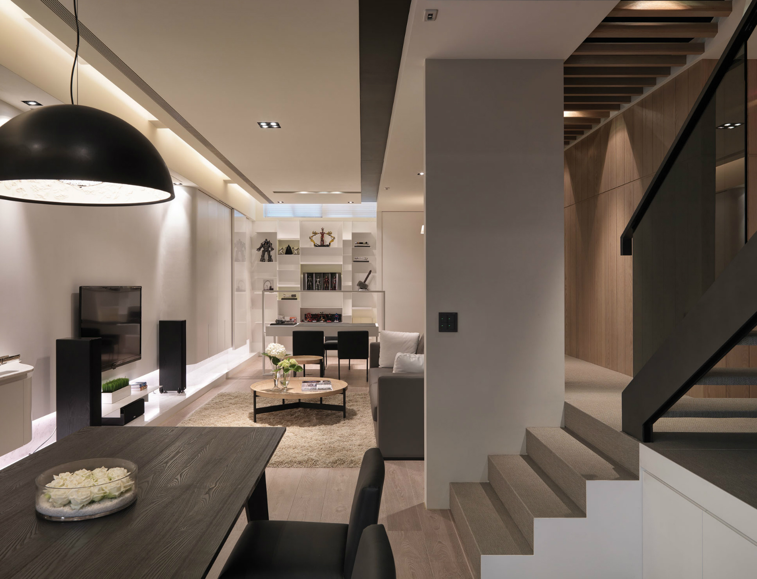 杭州东方润园110平港式装修设计效果图