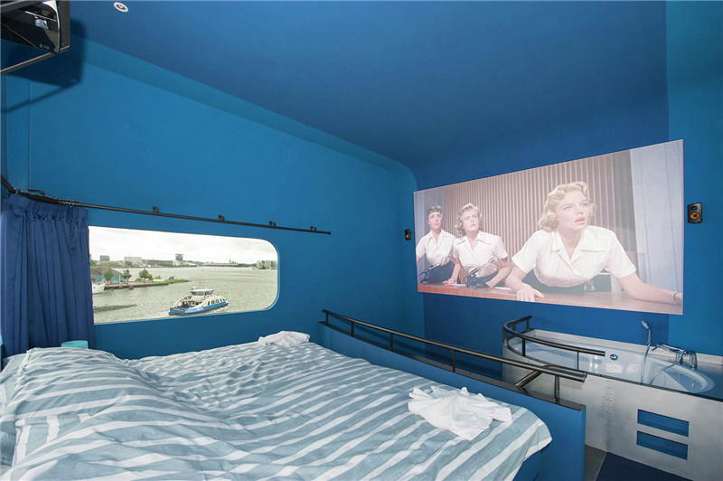 郑州现代风格主题快捷酒店设计装修效果图