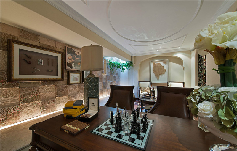 苏州鸿儒世家240平米美式田园风格别墅设计装修效果图