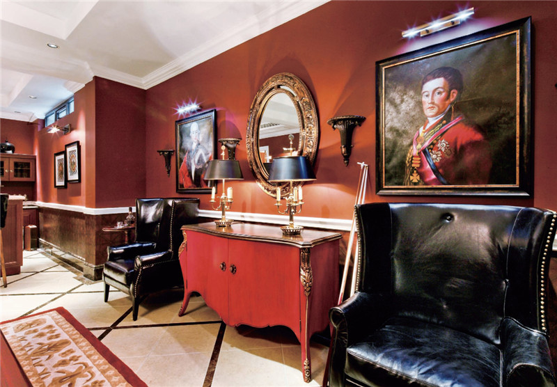 沈阳莱茵河畔365平米美式田园风格别墅设计装修效果图