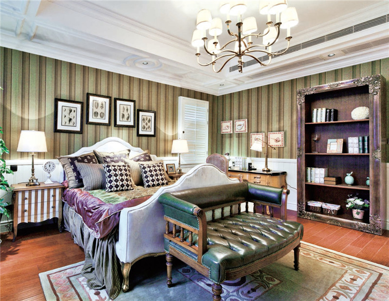 沈阳莱茵河畔365平米美式田园风格别墅设计装修效果图