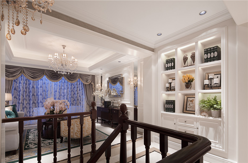 苏州光彩城尚座178平米美式风格设计装修效果图