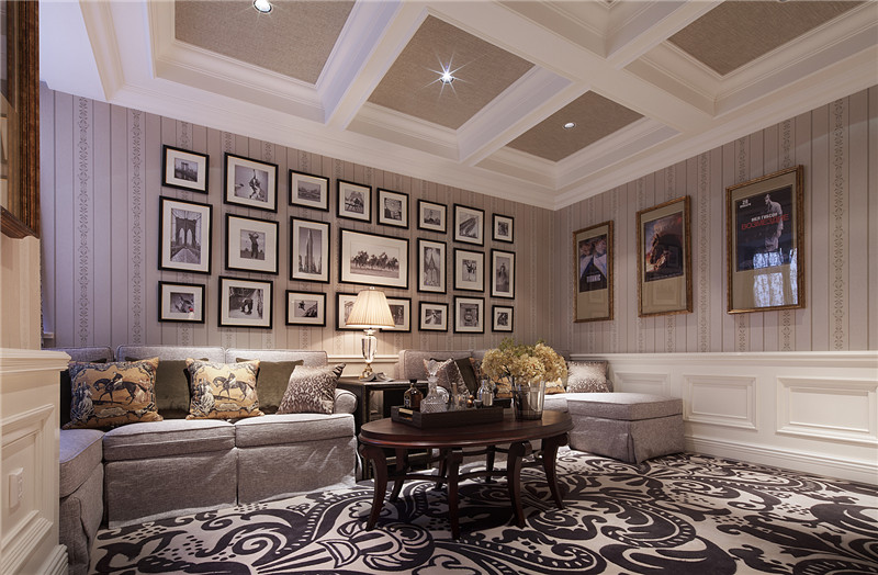 苏州光彩城尚座178平米美式风格设计装修效果图