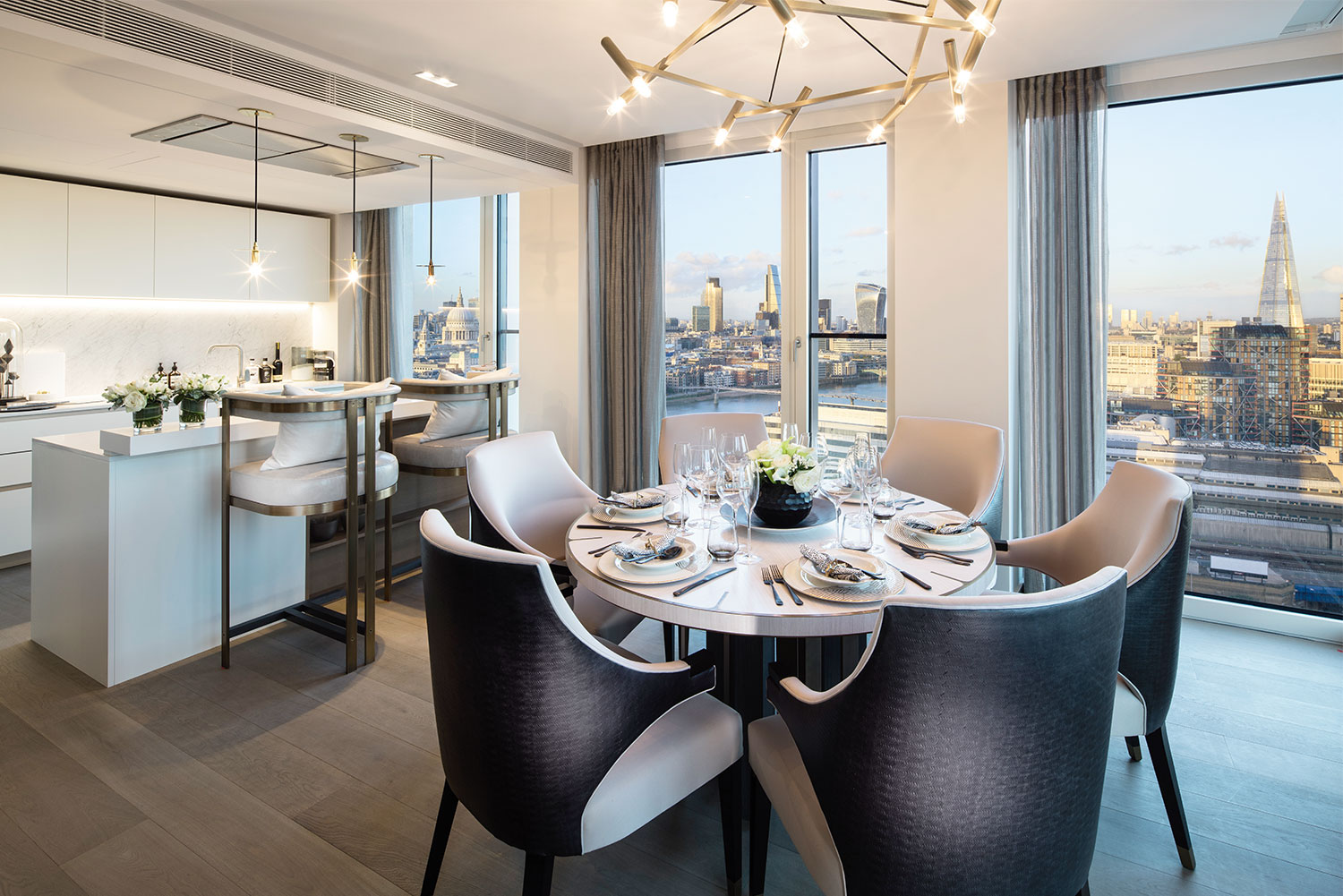 武汉东原湖光里187平米欧式风格设计装修效果图