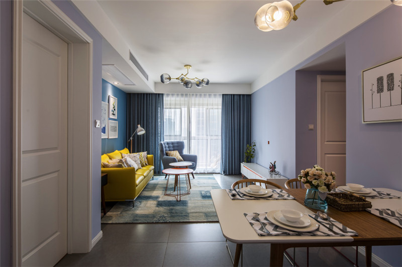 贵港港南一号100平米北欧风格设计装修效果图