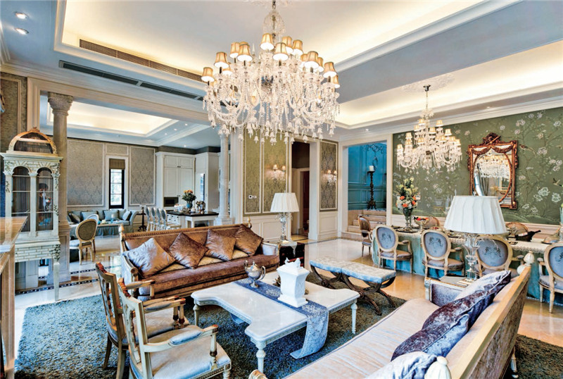 北京朗琴园139平米法式风格设计餐厅装修效果图