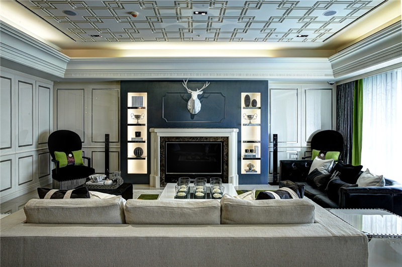 苏州龙泰檀香苑199平米古典风格设计客厅装修效果图