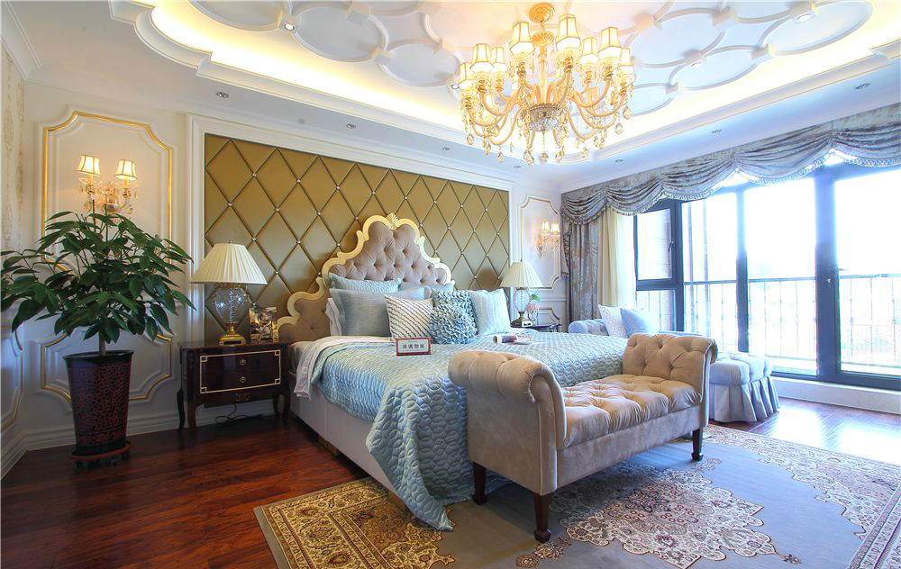 兰州伊真学府美苑121平米古典风格设计客厅装修效果图