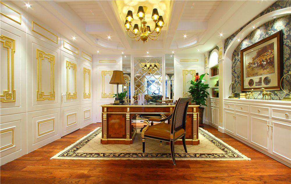 兰州伊真学府美苑121平米古典风格设计客厅装修效果图