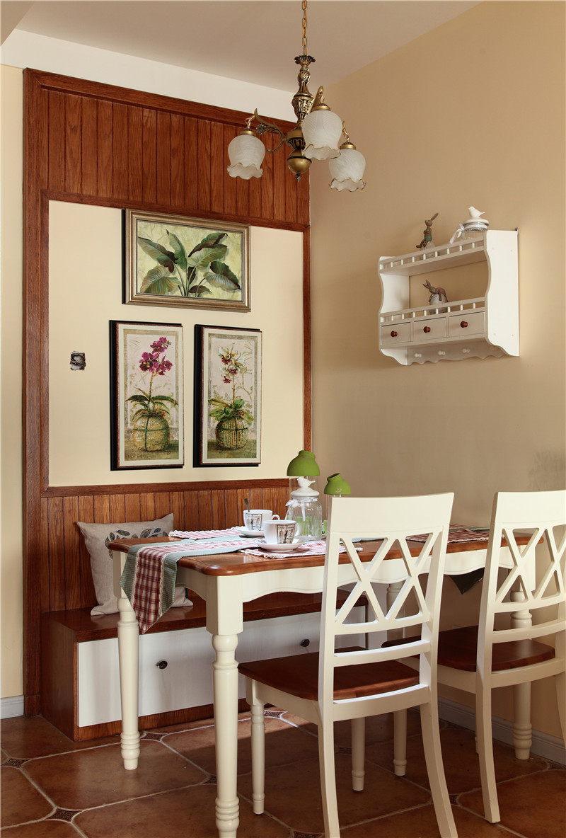 深圳深业新岸线田园风格91平米设计装修效果图