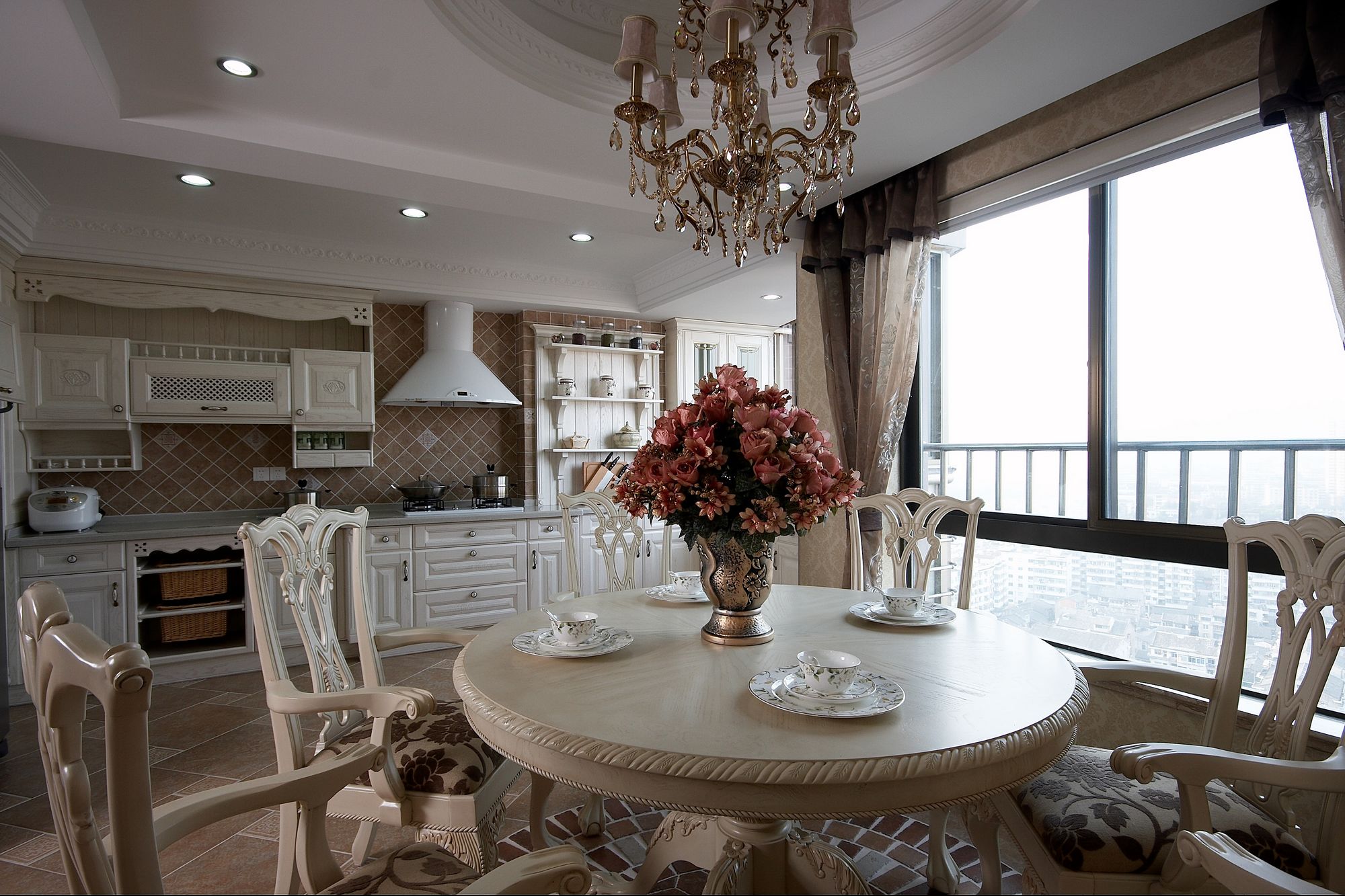 扬州景瑞望府田园风格143平米设计装修效果图