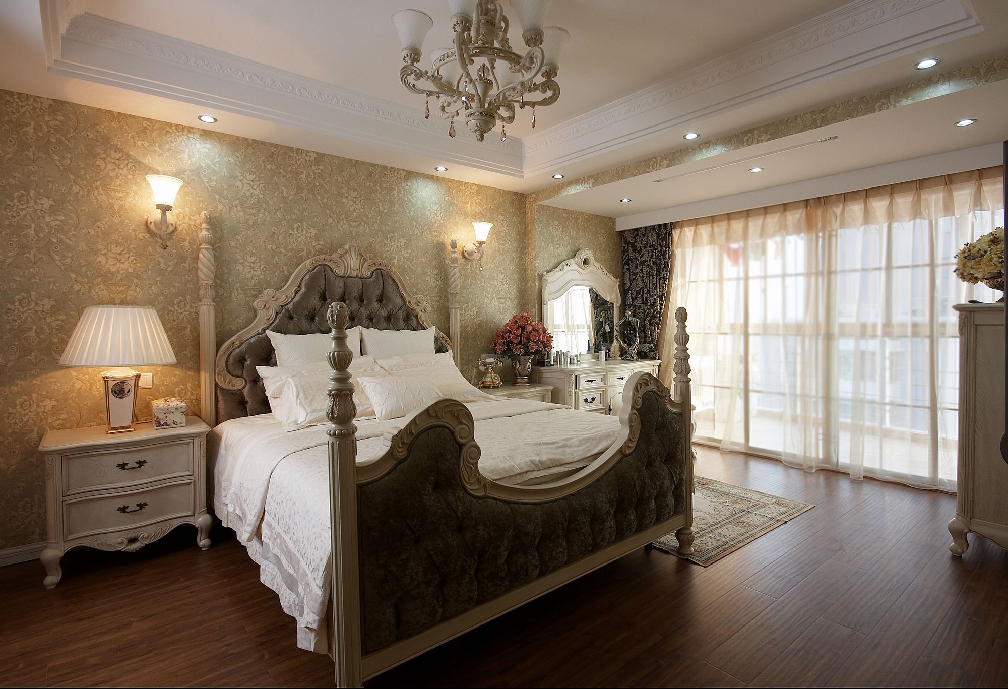 扬州景瑞望府田园风格143平米设计装修效果图