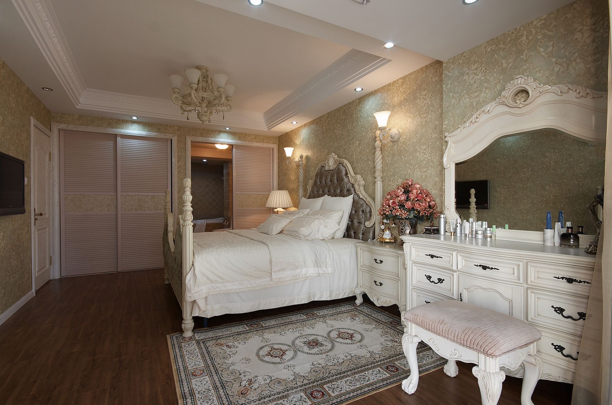 扬州景瑞望府田园风格143平米设计装修效果图