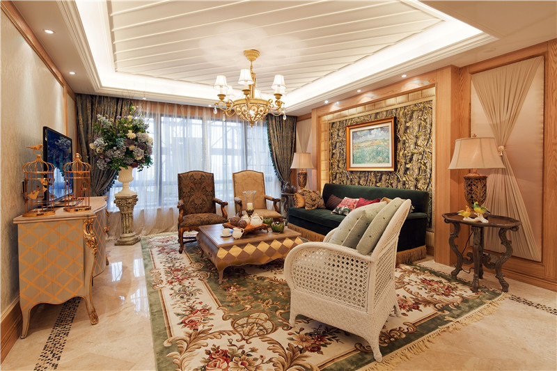 成都格凌兰田园风格144平米设计装修效果图