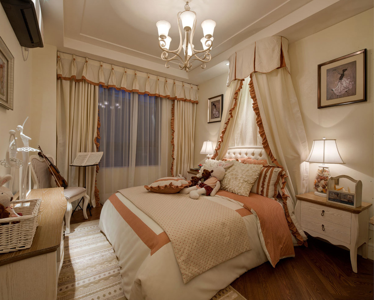 东莞田园风格松湖碧桂园144平米设计装修效果图