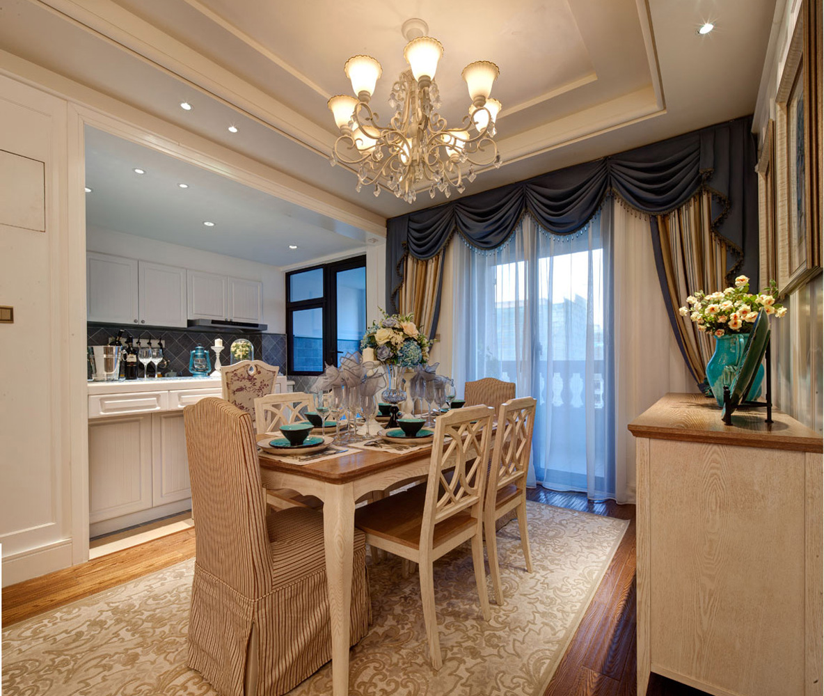 东莞田园风格松湖碧桂园144平米设计装修效果图