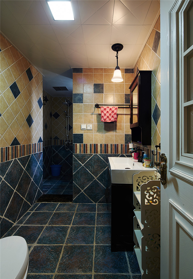 兰州紫雅花园田园风格少公馆104平米设计装修效果图