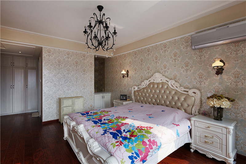 兰州紫雅花园田园风格少公馆104平米设计装修效果图